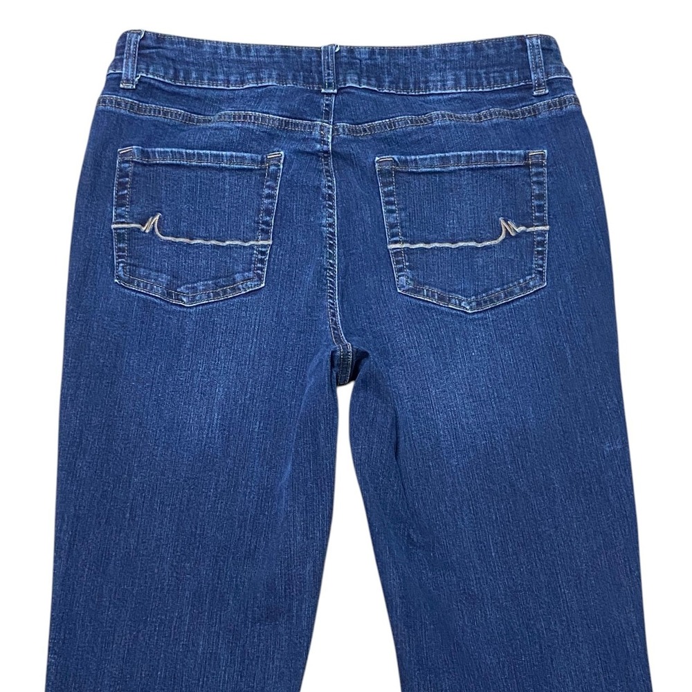 Maurices Classic Slim Boot Mid Rise Dark Wash Denim Blue Western Jeans Size 12 R - Picture 11 of 12